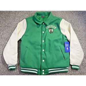 Boston Celtics Top Dawg Snap Up Basketball Varsity Jacket Ultra Game Size MEDIUM